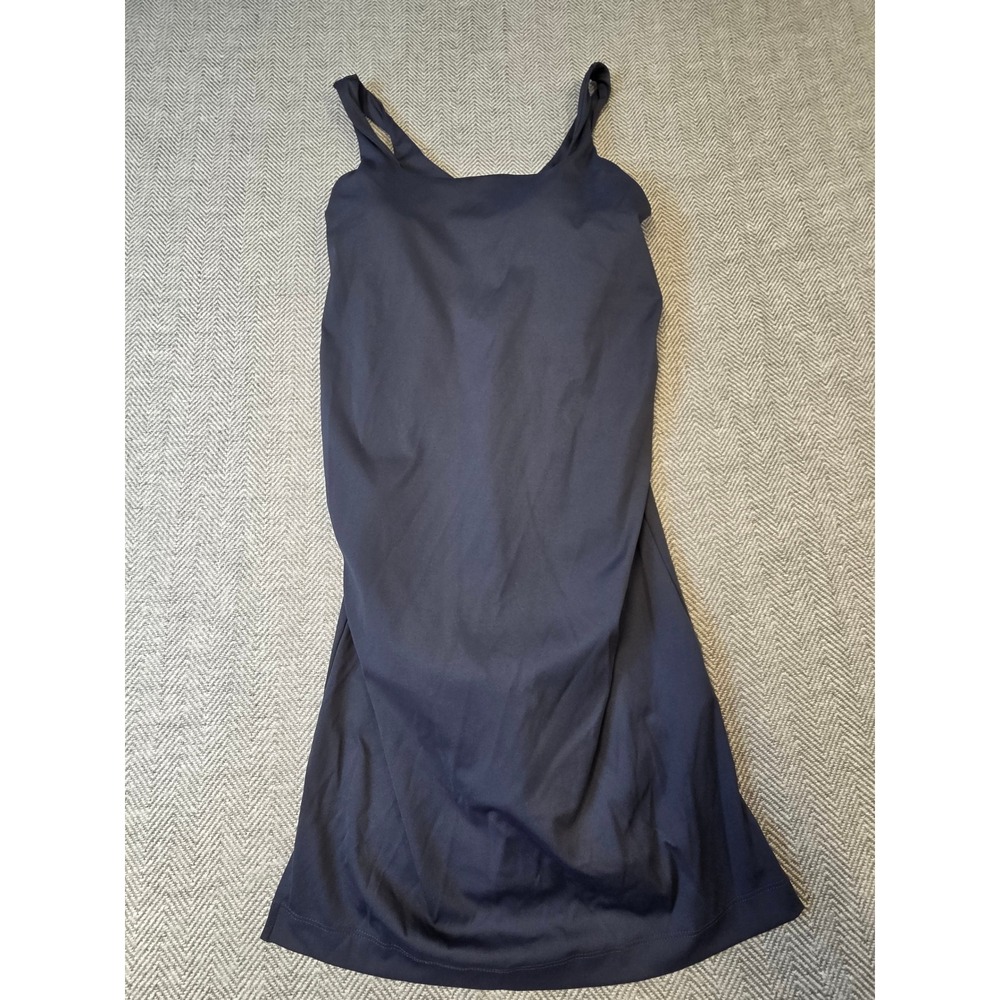 Old Navy PowerSoft Active Dress Women Small Black Lined Built-In Bra Square Neck